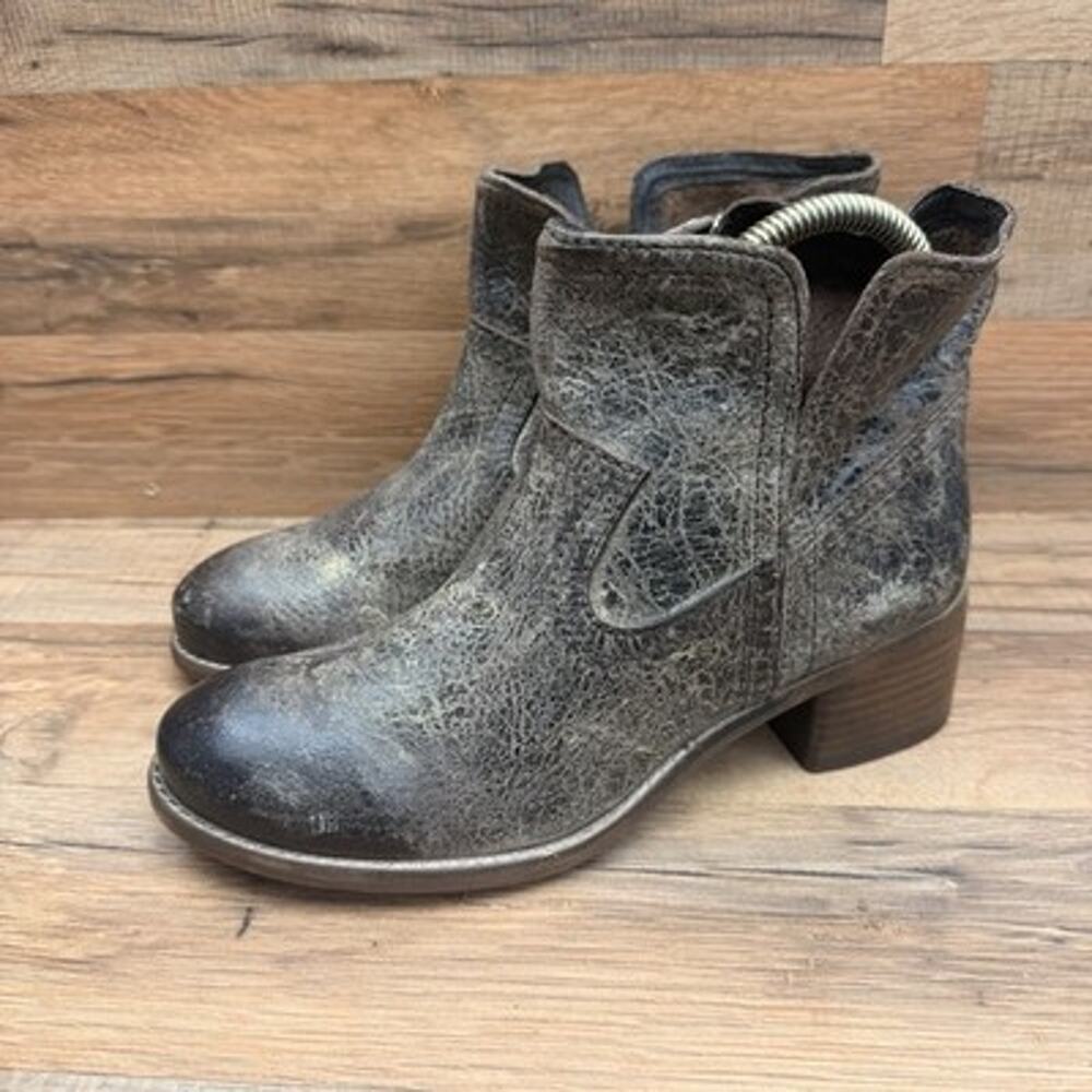 Diba True Walnut Size 8.5 Grove Ankle Booties Boots Round Toe